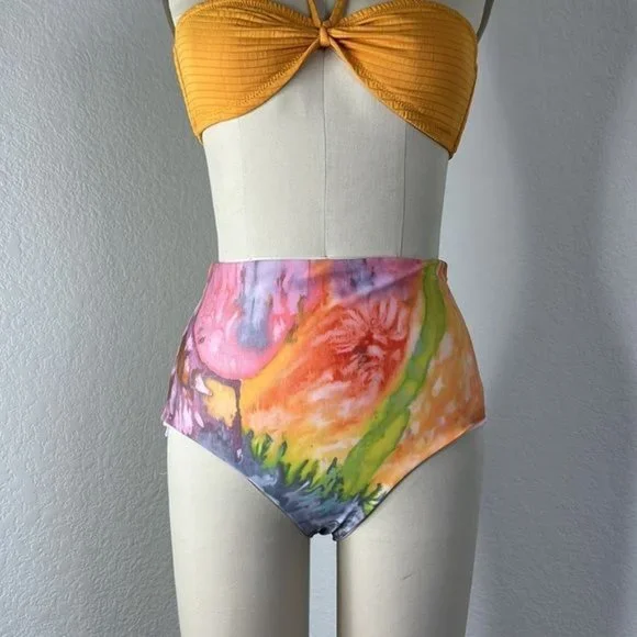 MARA HOFFMAN + NET SUSTAIN Lydia Tie Dyed Recycled Bikini Briefs - Picture 2 of 10